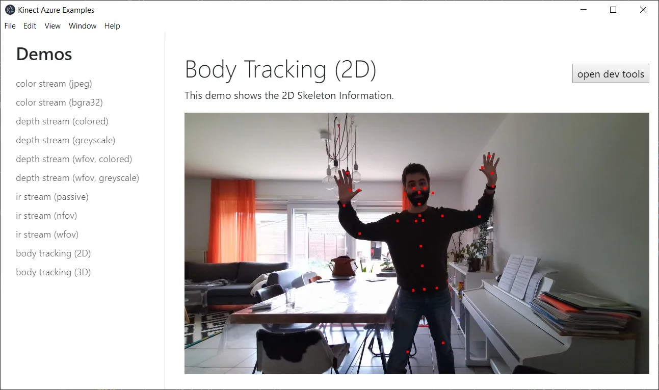 screenshot of demo app
