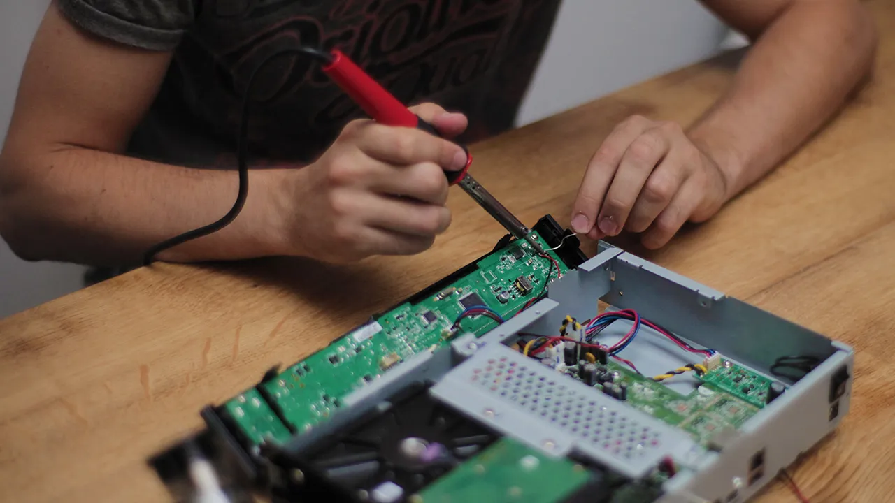 soldering the on/off button