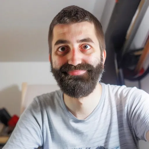 photo of a w0ut3r man, with my Lora - it's sill overtrained, but no more high contrast artifacts or grain